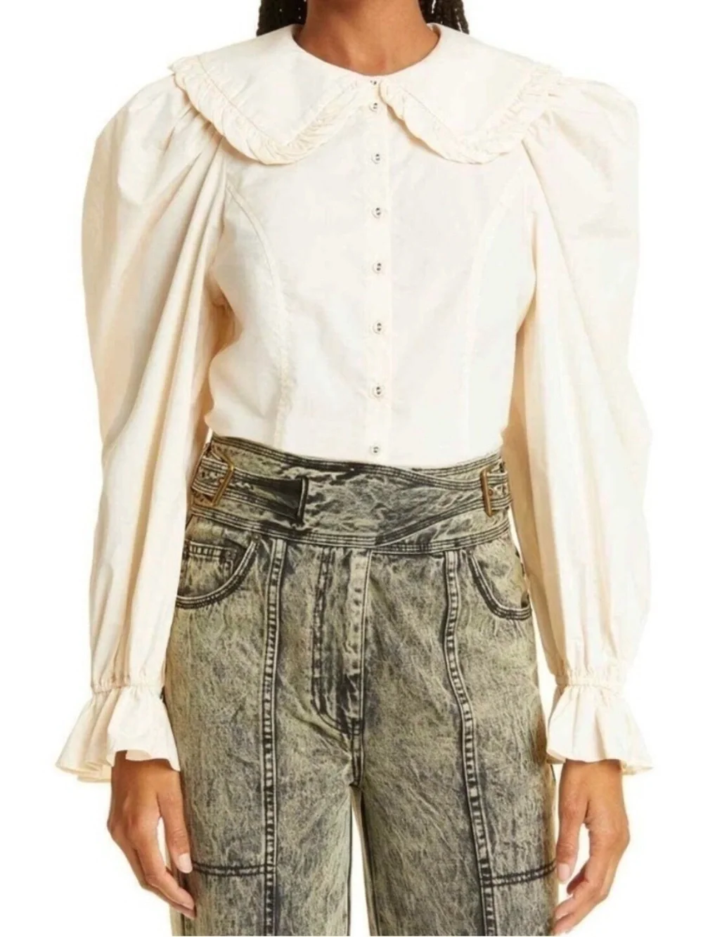 Ulla Johnson Marietta Blouse in Dogwood Cream Size 2